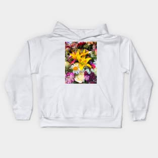 Colorful Spring bouquet of various flowers Kids Hoodie